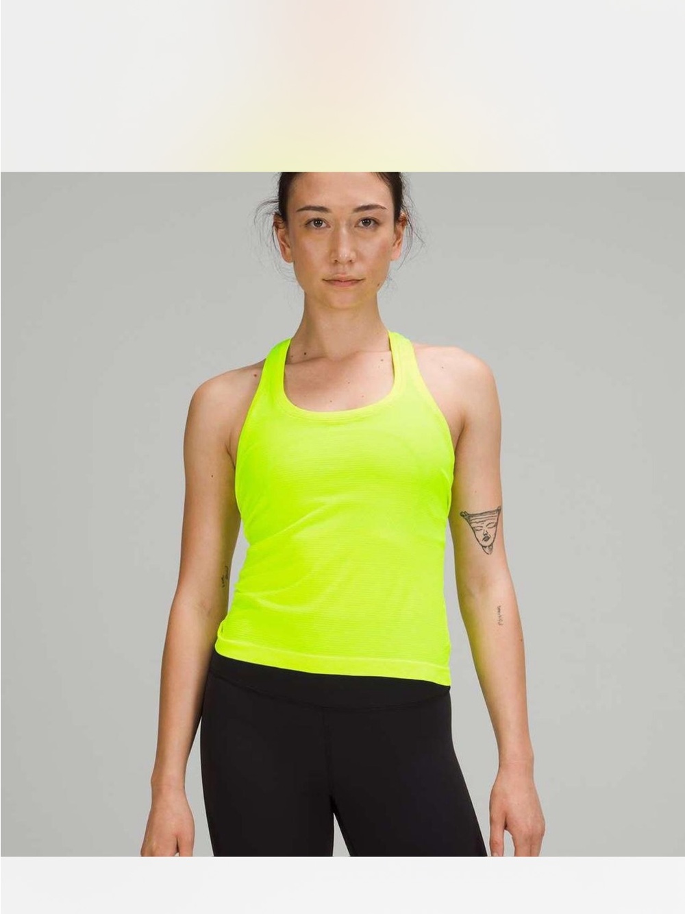 lululemon athletica Neon Yellow Racerback Tank - Women